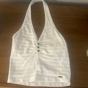 White Halter Top
